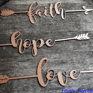 Inspirational Metal Arrows | Believe | Dream | Hope | Love | Faith | Achieve| Metal Wall Art | Metal Home Decor | Arrow Decor | Farmhouse