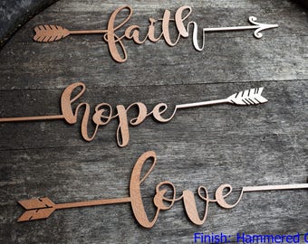 Inspirational Metal Arrows | Believe | Dream | Hope | Love | Faith | Achieve| Metal Wall Art | Metal Home Decor | Arrow Decor | Farmhouse