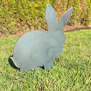 Rabbit Garden Stakes Bunny Yard Stakes Staked Yard Art Metal Staked Rabbits Custom Yard Art Easter Yard Art Easter Bunny Yard Rabbit #1