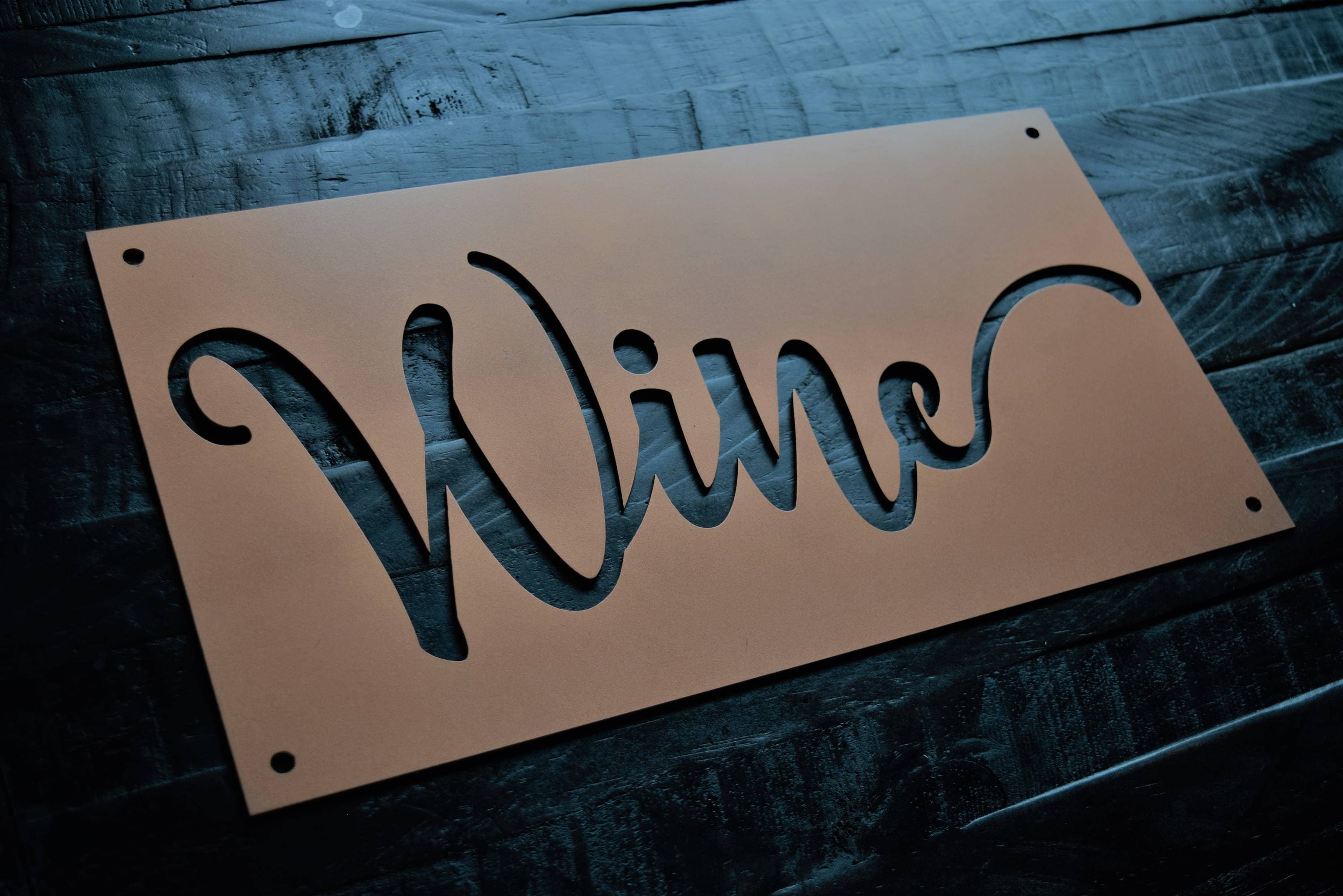 Metal Wine Sign Vineyard Drink Wine Wine Glass Red Etsy