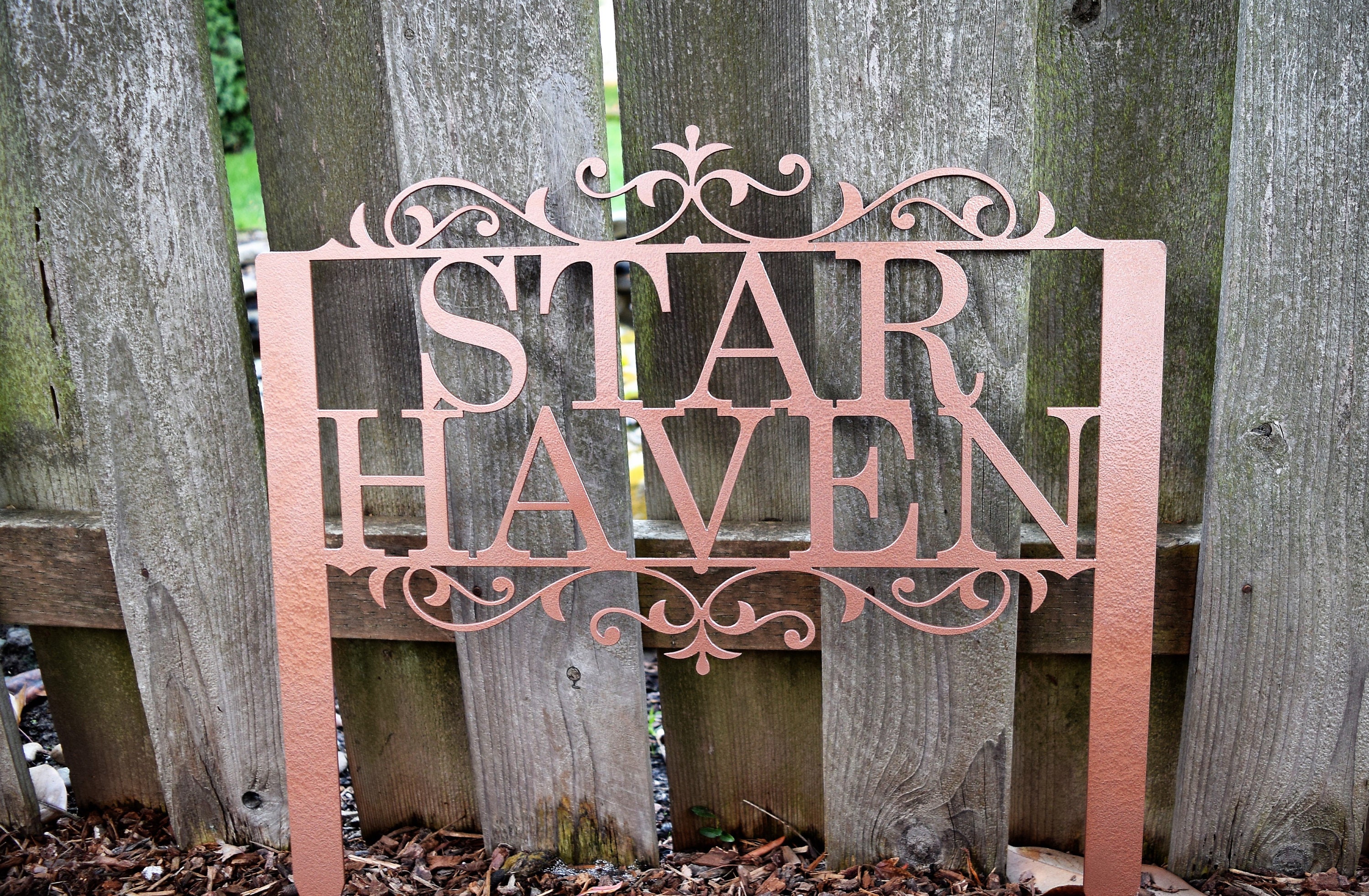 Custom Metal Staked Garden Sign Custom Metal Name Sign | Etsy