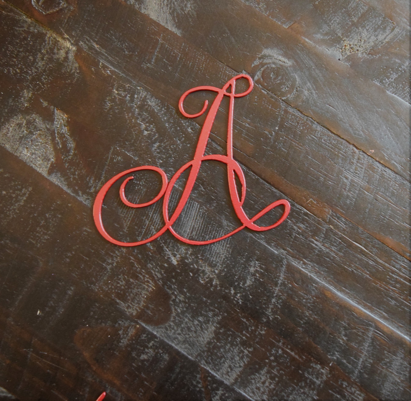 Metal Monogram Letter Ornaments Christmas Ornaments Etsy