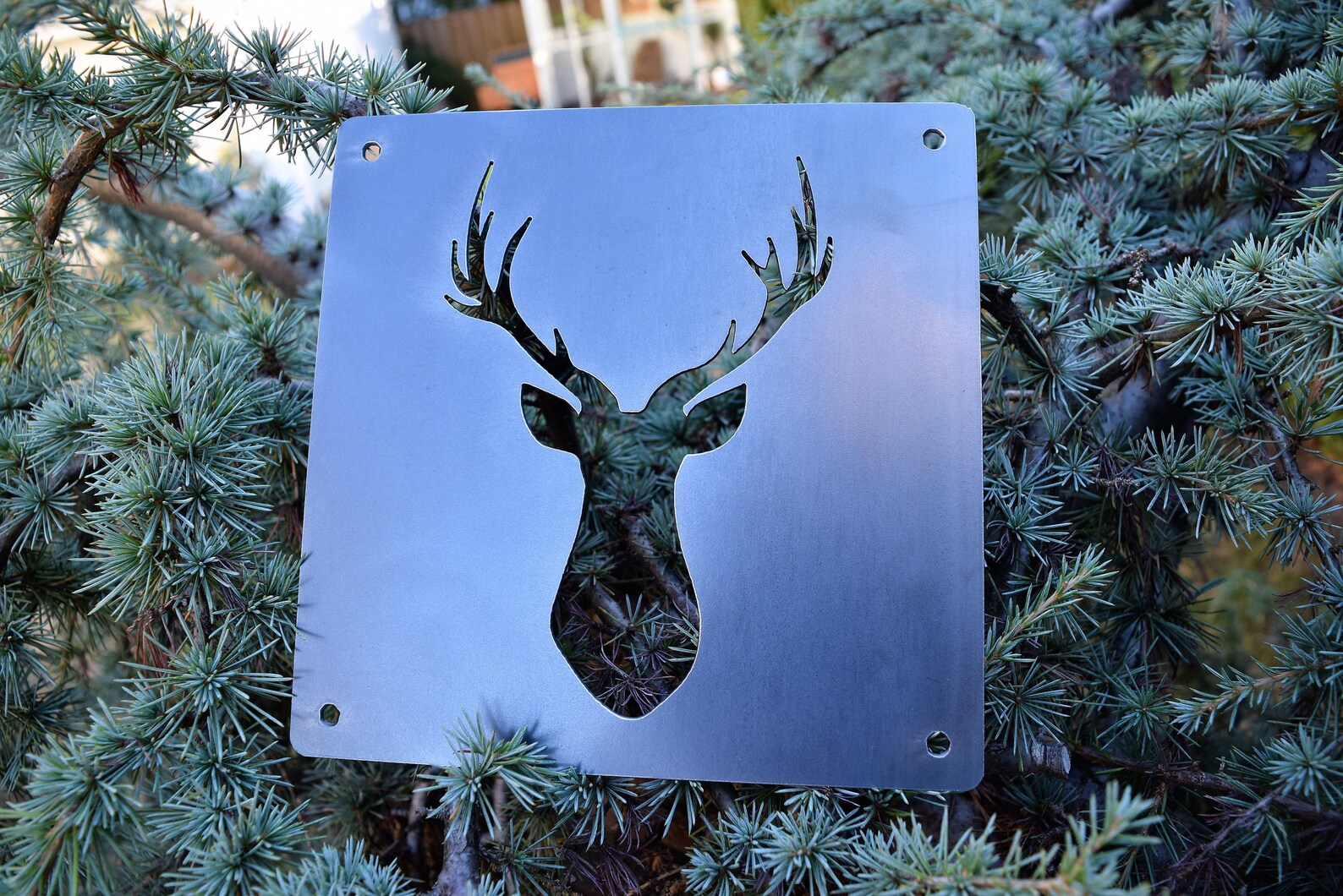 Metal Deer Cutout Silhouette Sign Custom Deer Sign Hunters Etsy