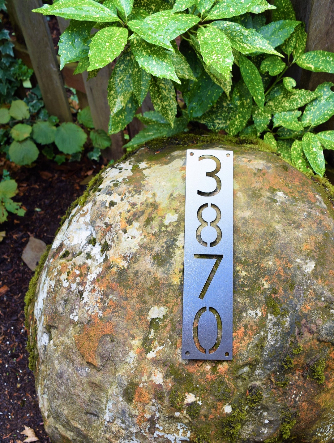 Vertical Metal Address Sign | Personalized House Numbers | Modern ...