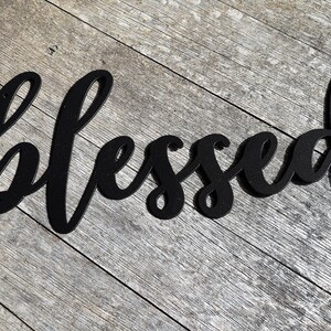 Metal Blessed Sign | Custom Metal Sign | Farmhouse Sign | Metal Home Decor Sign | Religious Sign | Metal Faith Sign | Rustic Sign | Blessed