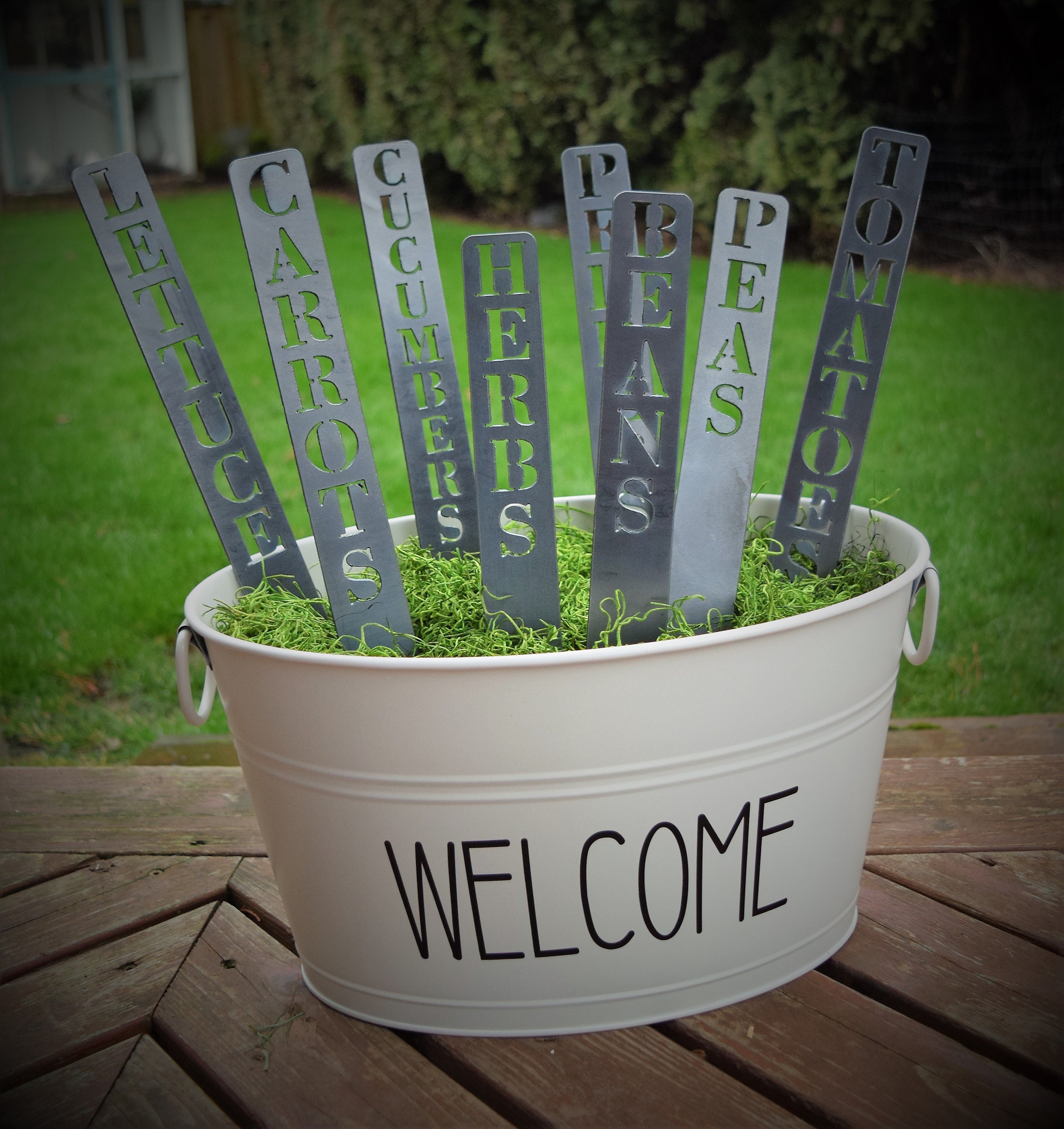 Individual Metal Garden Markers | Plant Stakes | Herb Markers | Metal