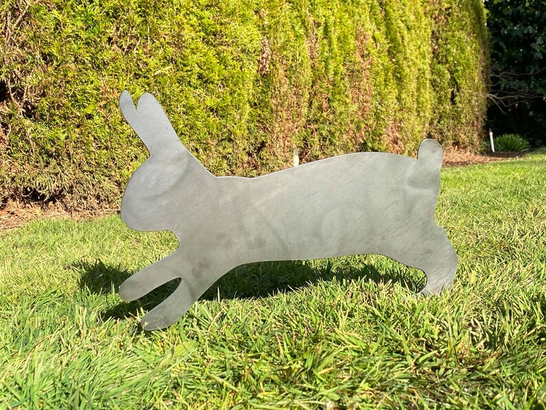 Rabbit Garden Stakes Bunny Yard Stakes Staked Yard Art Metal Staked Rabbits Custom Yard Art Easter Yard Art Easter Bunny Yard Rabbit #3