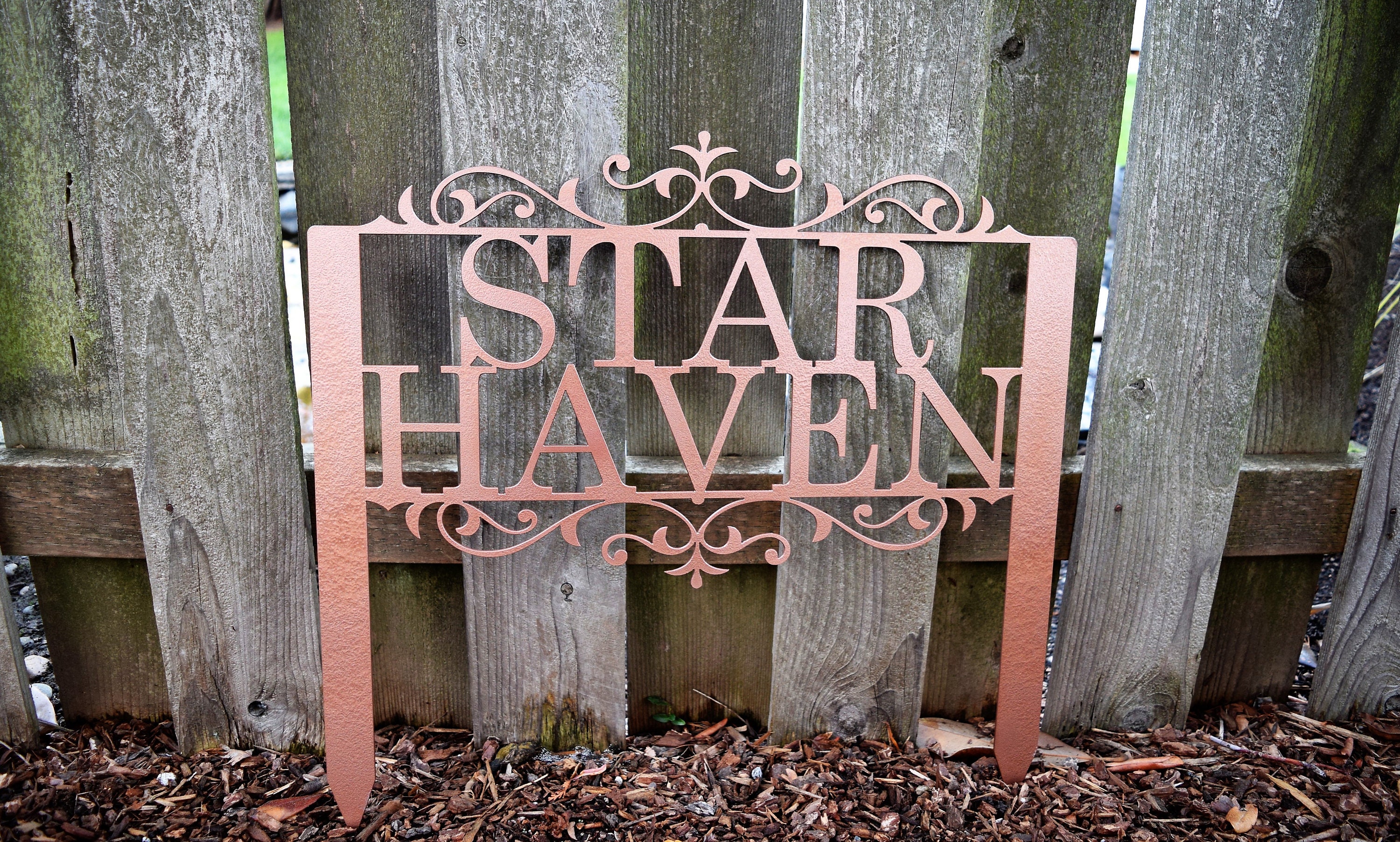 Custom Metal Staked Garden Sign Custom Metal Name Sign Etsy