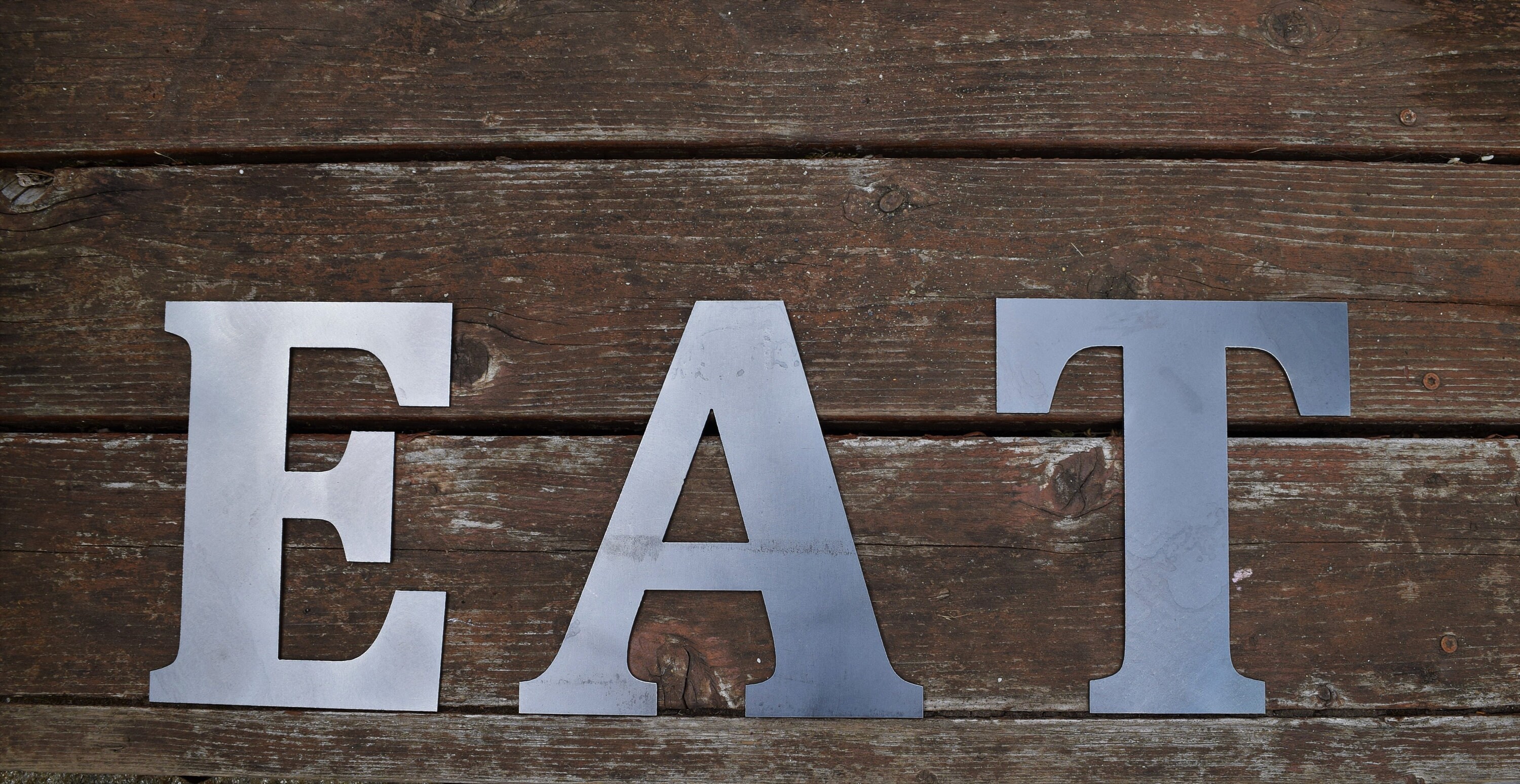 Metal EAT Letters Metal Sign Rustic Art Metal Etsy
