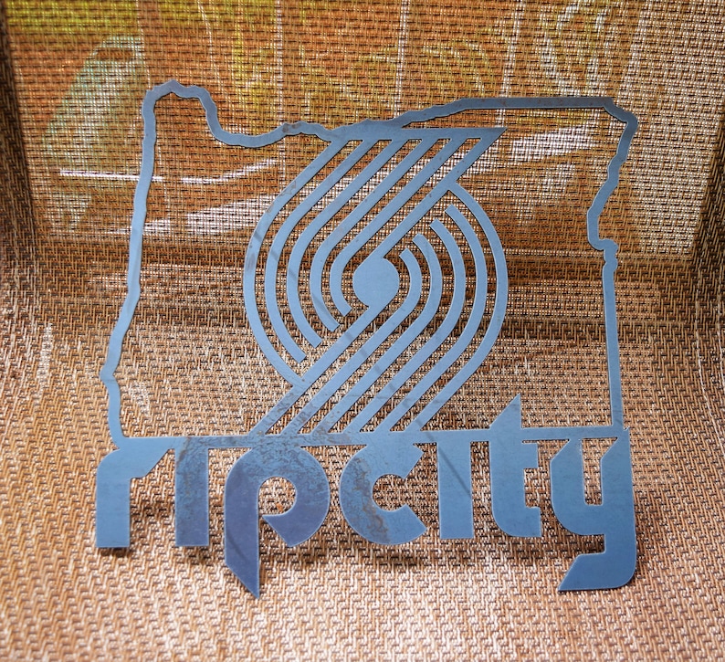Rip City Portland Trailblazers Metal Sign Custom Metal Sign Etsy