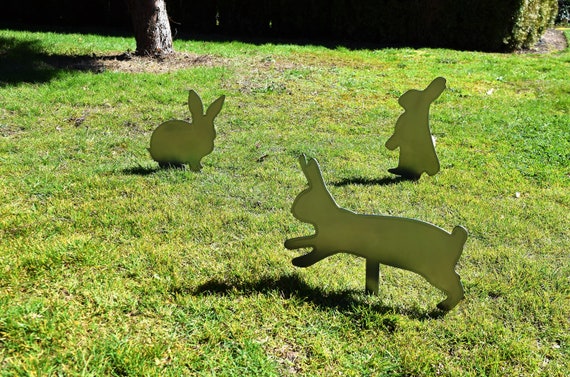 Rabbit Garden Stakes Bunny Yard Stakes Staked Yard Art Etsy Rabbit Garden Stakes Bunny Yard Stakes Staked Yard Art Etsy
