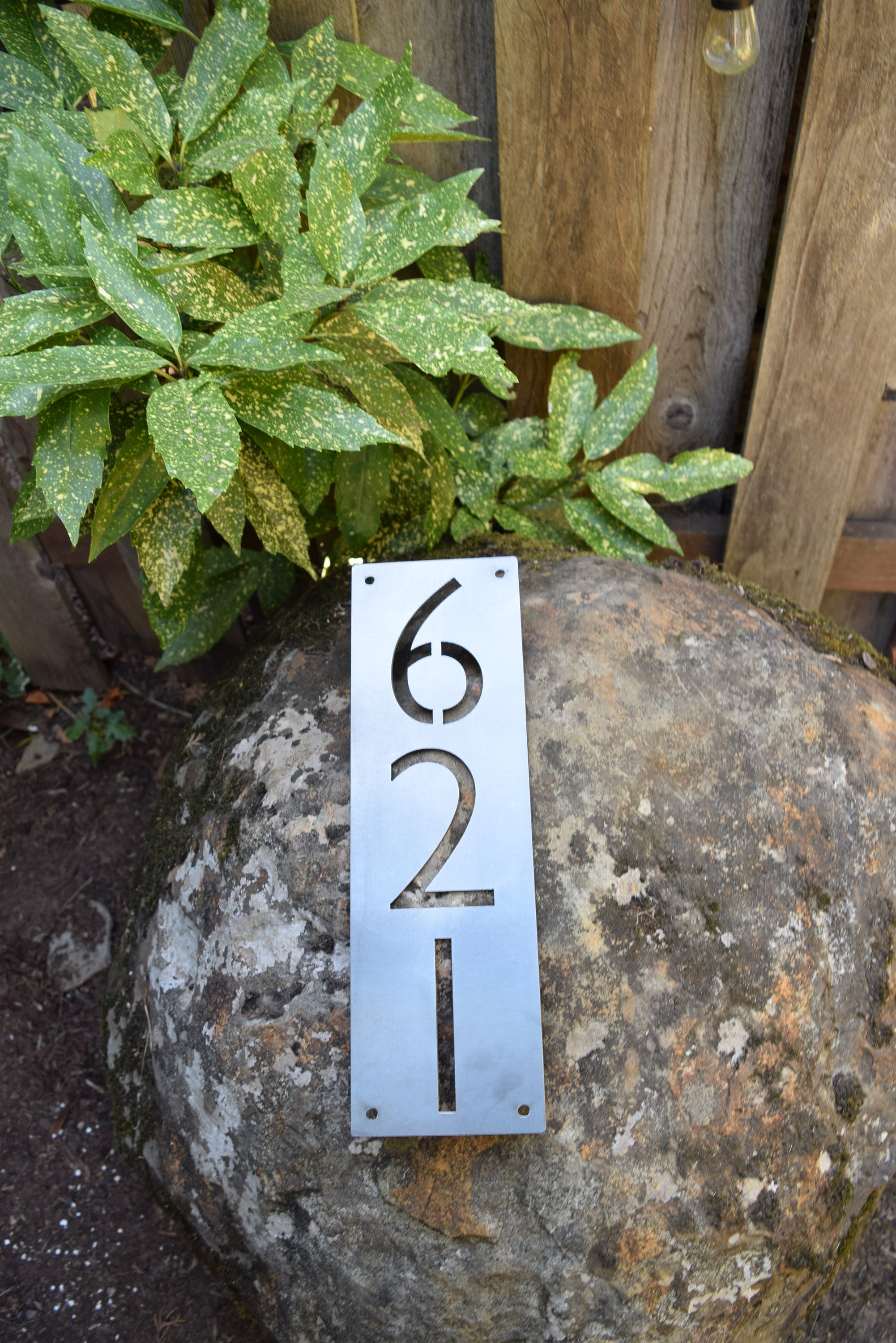 Metal Vertical Home Address Sign