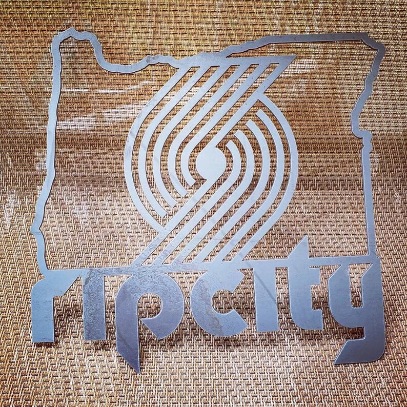 Rip City Portland Trailblazers Metal Sign Custom Metal Sign Etsy