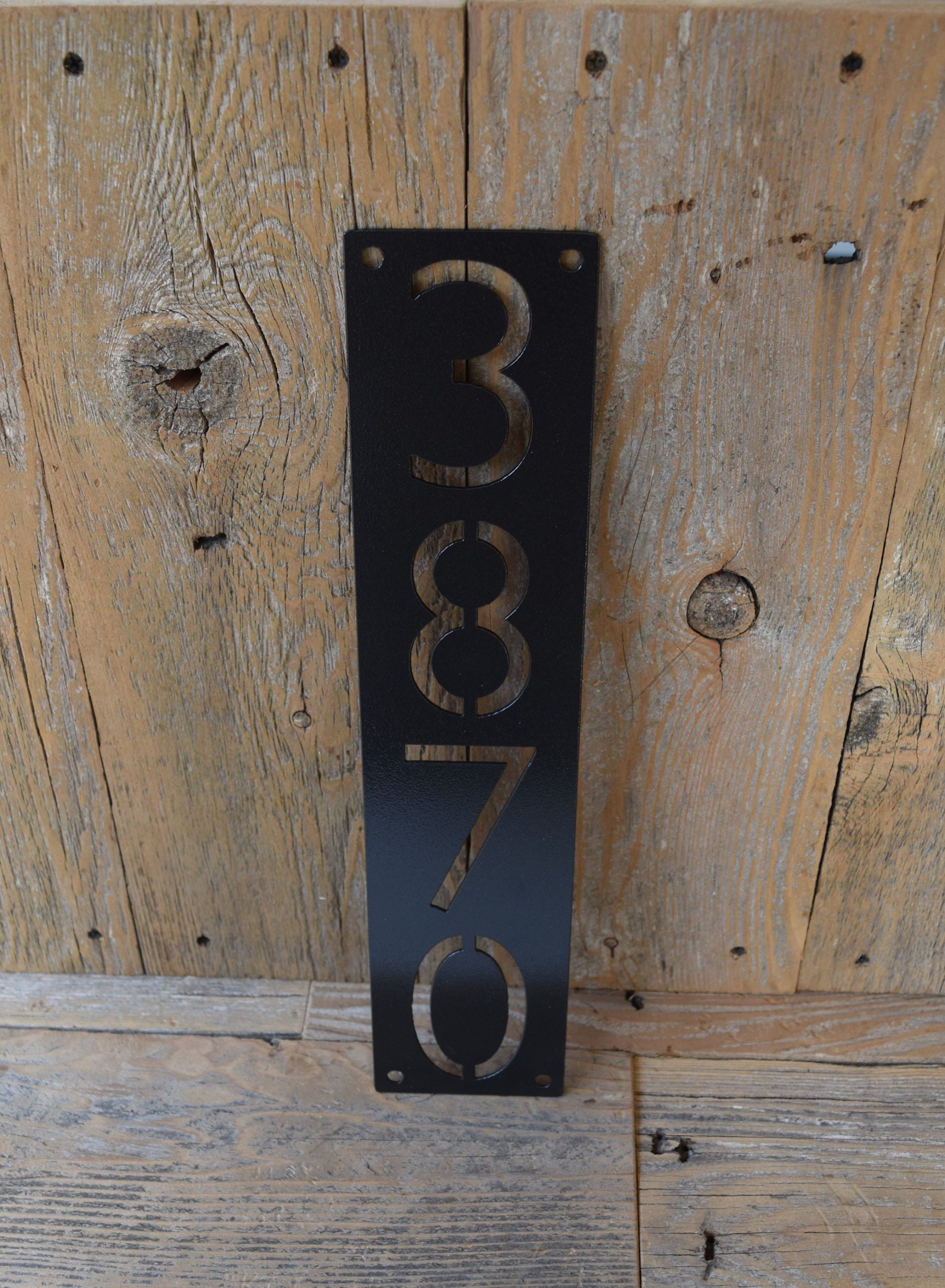 3 Inch Metal  Vertical Home  Address Sign Personalized 