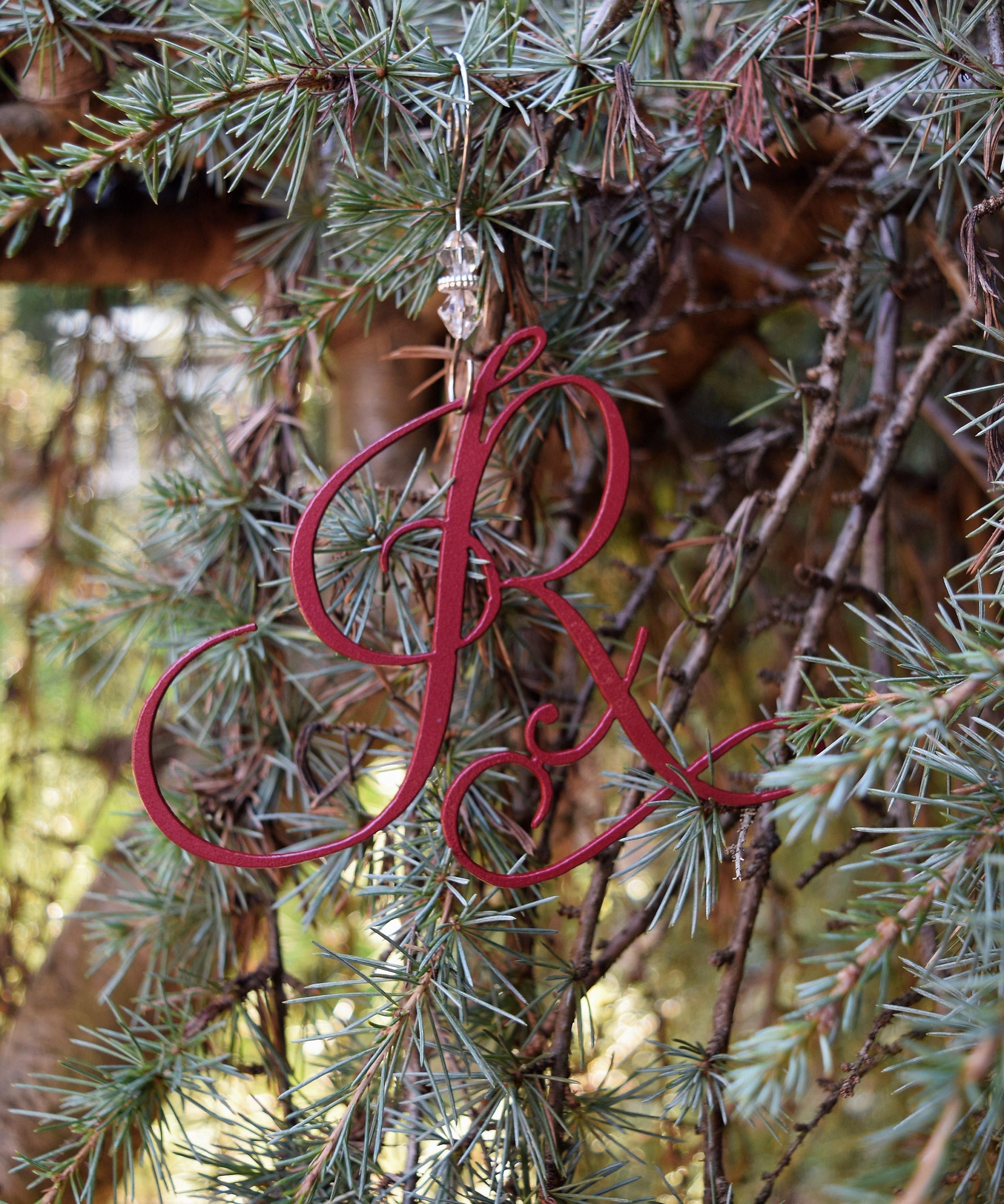 Metal Monogram Letter Ornaments | Christmas Ornaments | Keepsake