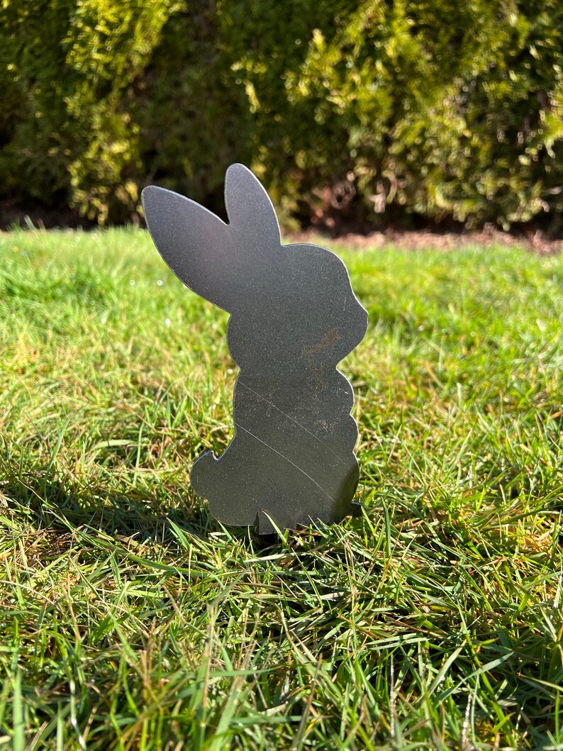 Rabbit Garden Stakes Bunny Yard Stakes Staked Yard Art Metal Staked Rabbits Custom Yard Art Easter Yard Art Easter Bunny Yard Bunny#2