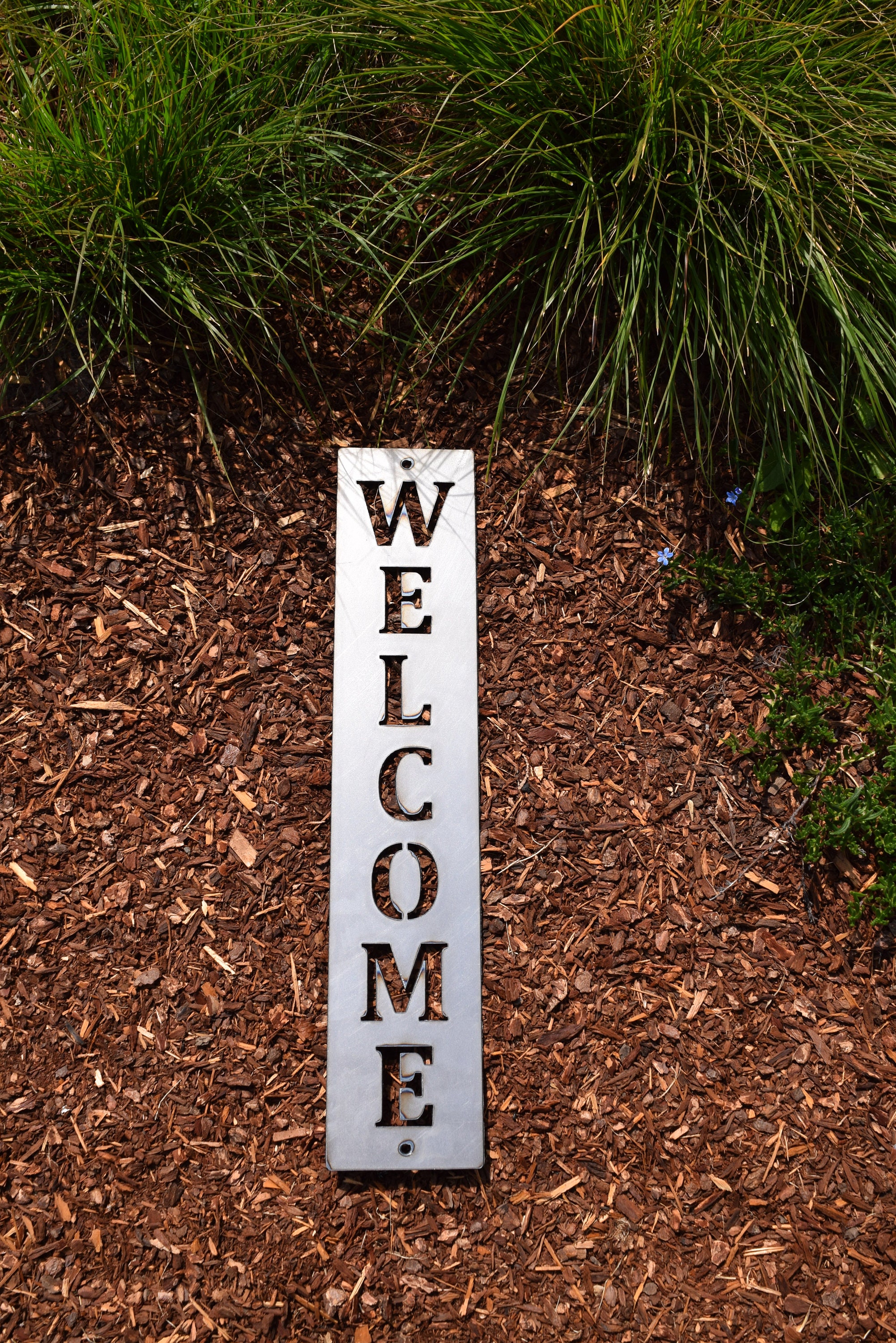 Vertical Metal Welcome Sign | Metal Wall Art | Monogram ...
