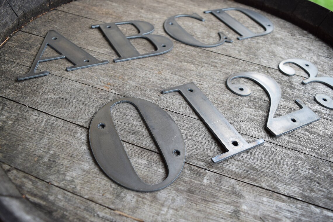 Metal Letters and Numbers Rustic Letters Metal Letters Etsy