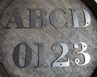 8" Metal Letters and Numbers | Rustic Letters | Metal Letters | Metal Numbers | Numbers | Small Metal Letters |Custom Metal Letters