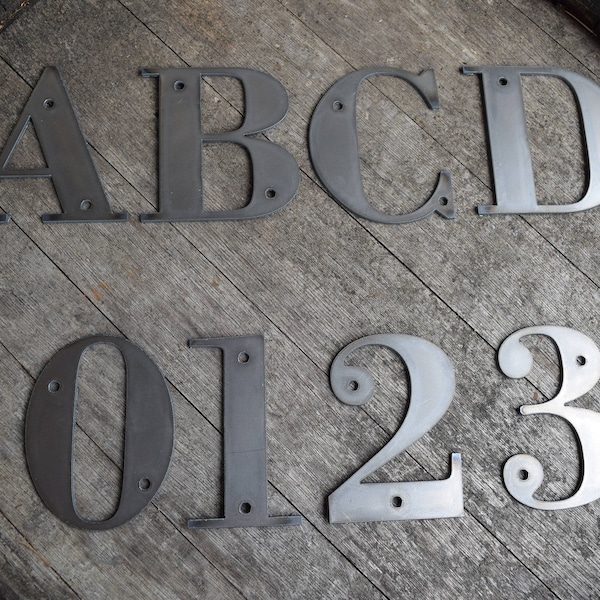 6" Metal Letters and Numbers | Rustic Letters | Metal Letters | Metal Numbers | Numbers | Small Metal Letters | Custom Metal Letters