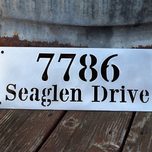 Custom Metal Home Address Sign - Bodini Font Outdoor Number Plaque
