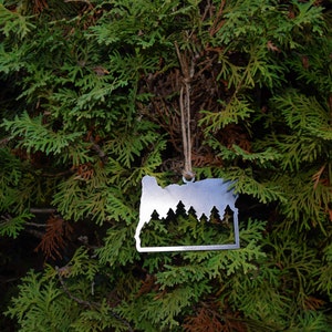 Oregon Forest Ornament PNW Ornament Outdoors Ornament Christmas Ornament Hiking Decor Woods Decor Forest Ornament image 2