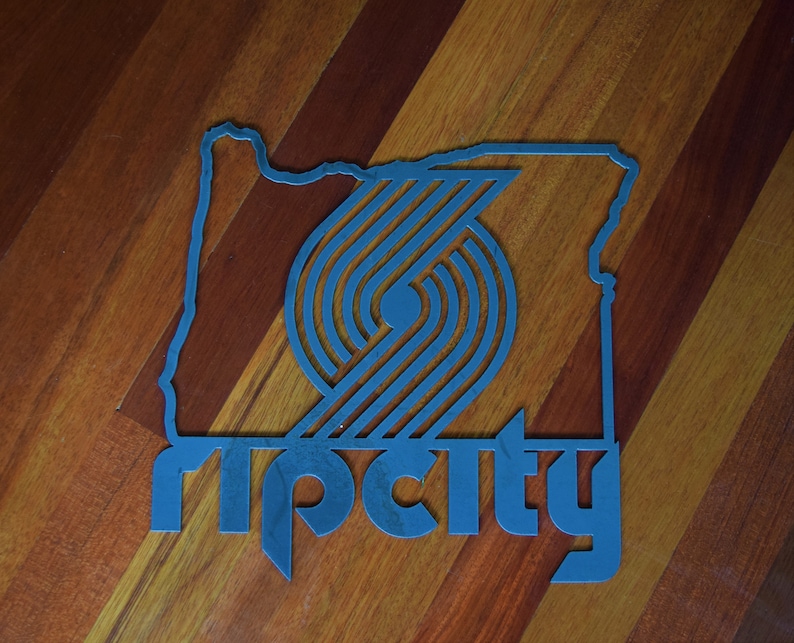 Rip City Portland Trailblazers Metal Sign Custom Metal Sign Etsy