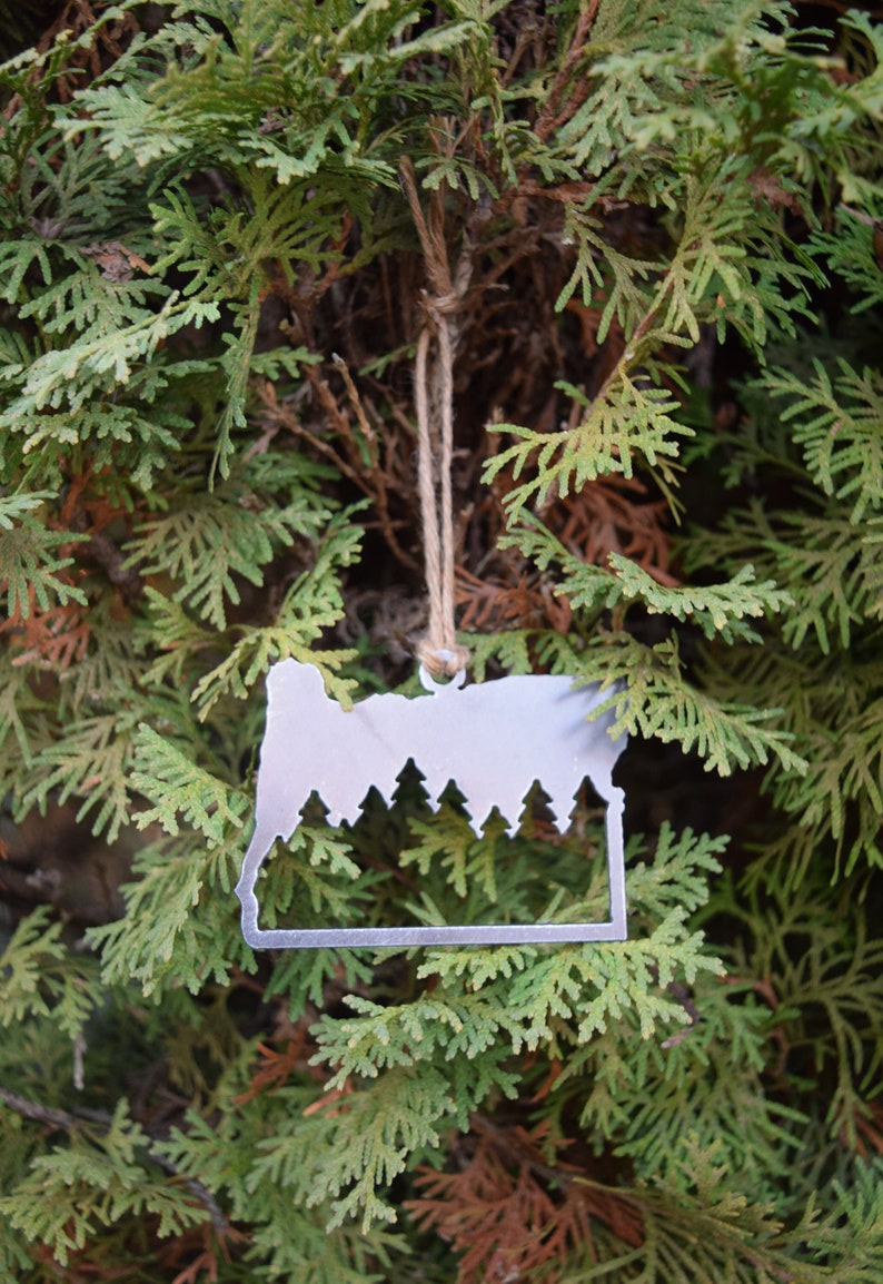 Oregon Forest Ornament PNW Ornament Outdoors Ornament Christmas Ornament Hiking Decor Woods Decor Forest Ornament image 1