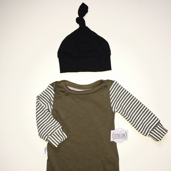 newborn tie knot gown