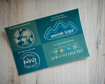 Adventure Sticker Pack - Outdoor Challenges - Waterproof Stickers
