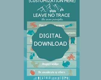 Customizable Leave No Trace Principles Print – Scouting Resource (Digital Download)