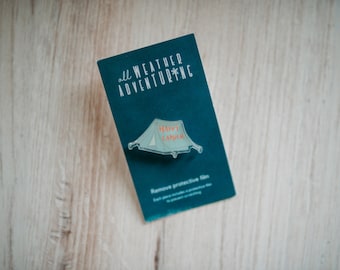 Happy Camper Acrylic Pin – Nature Lover Gift