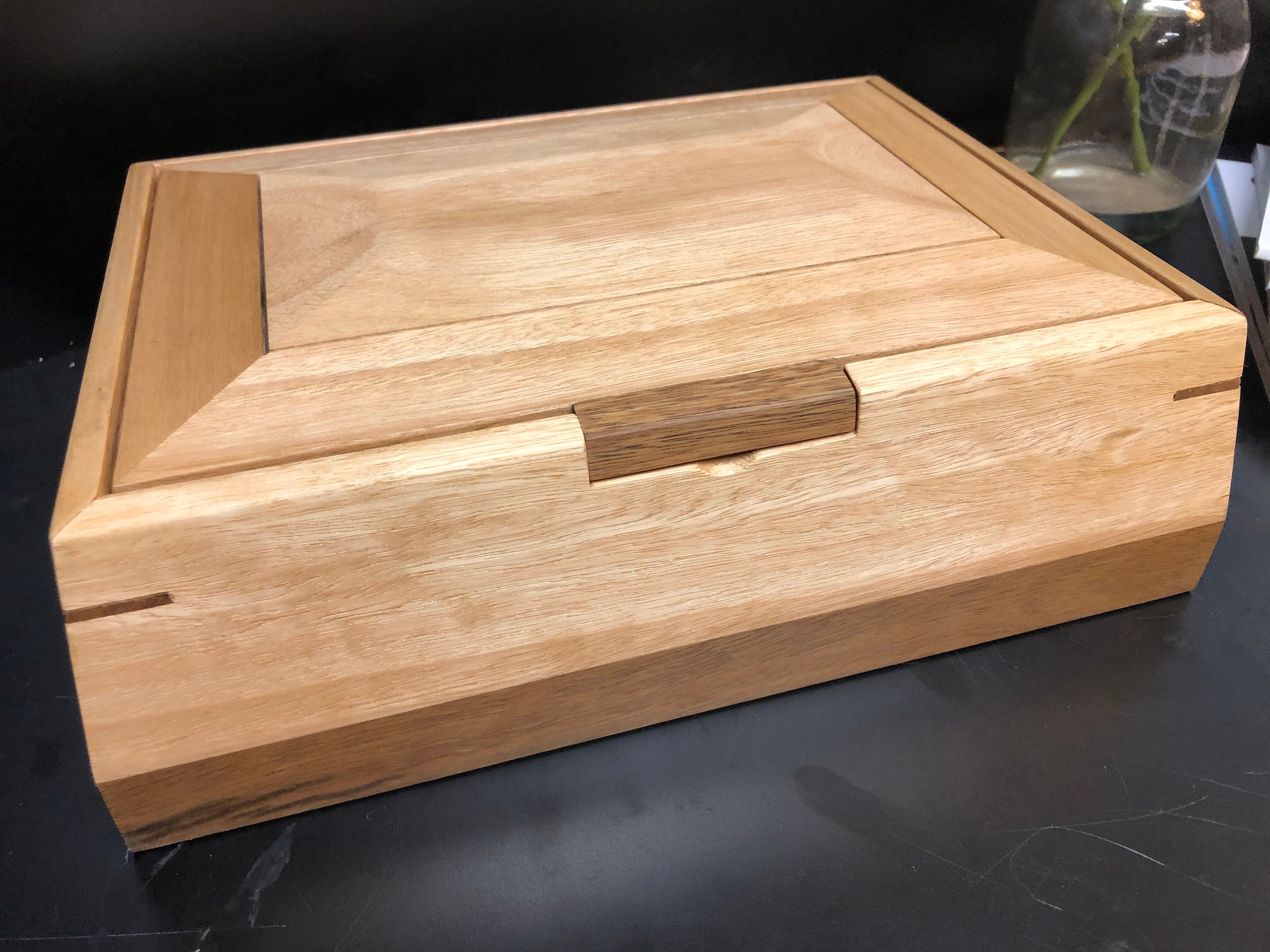 Contemporary Bevelled Timber Box American Oak and Walnut Etsy Australia