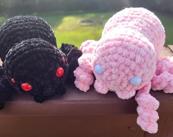 Gehäkelte Spinne Plüsch, weiches Chenille Garn Stofftier