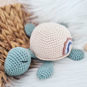 Crochet pattern music box turtle baby toy Make baby gift yourself for beginners crochet ideas baby