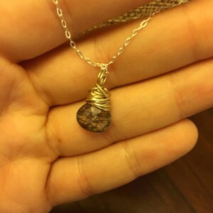 Black Rutilated Quartz Silver Necklace