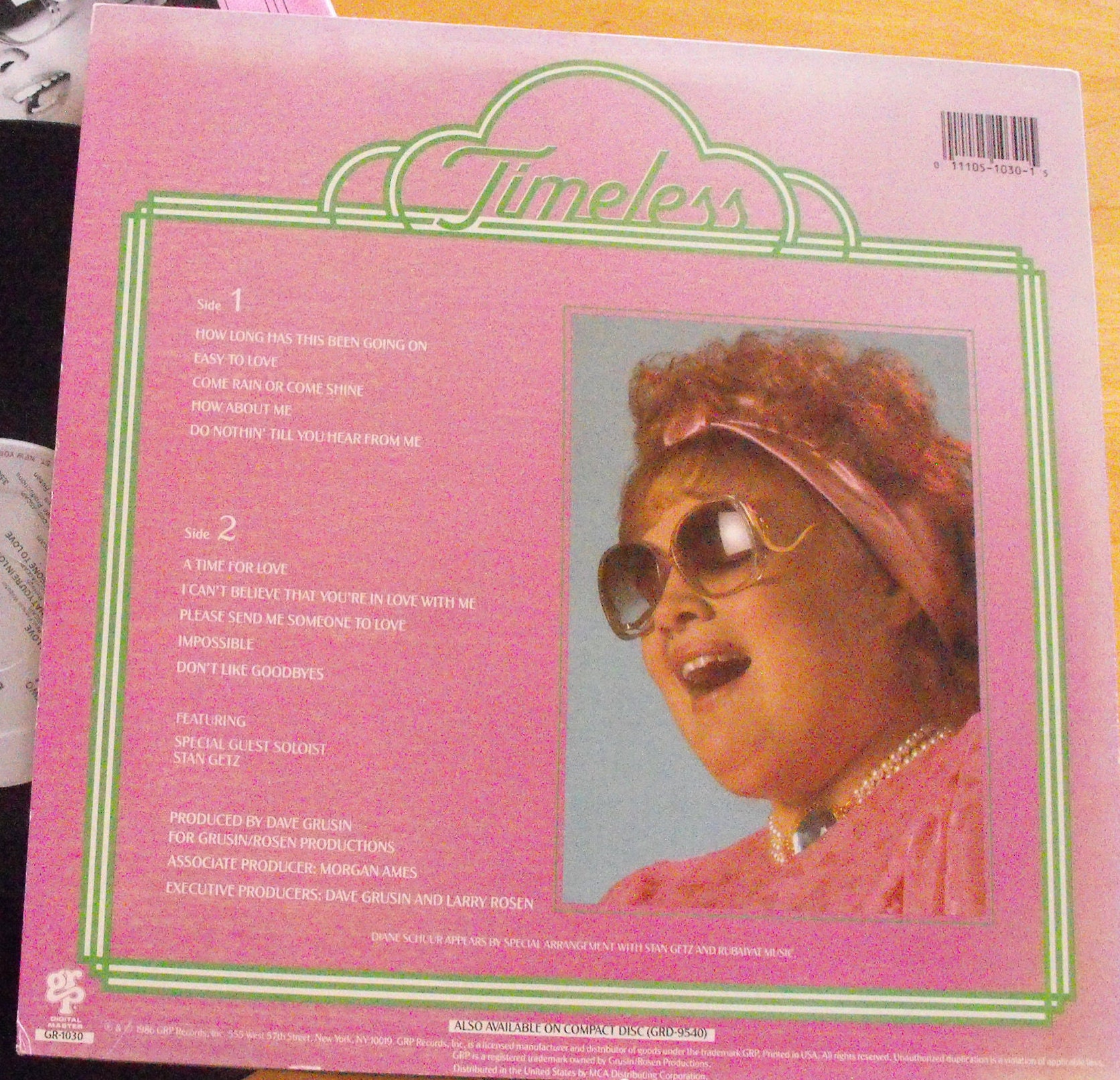 Diane Schuur Timeless Vintage Vinyl Record LP VG+ GRP-A-1030