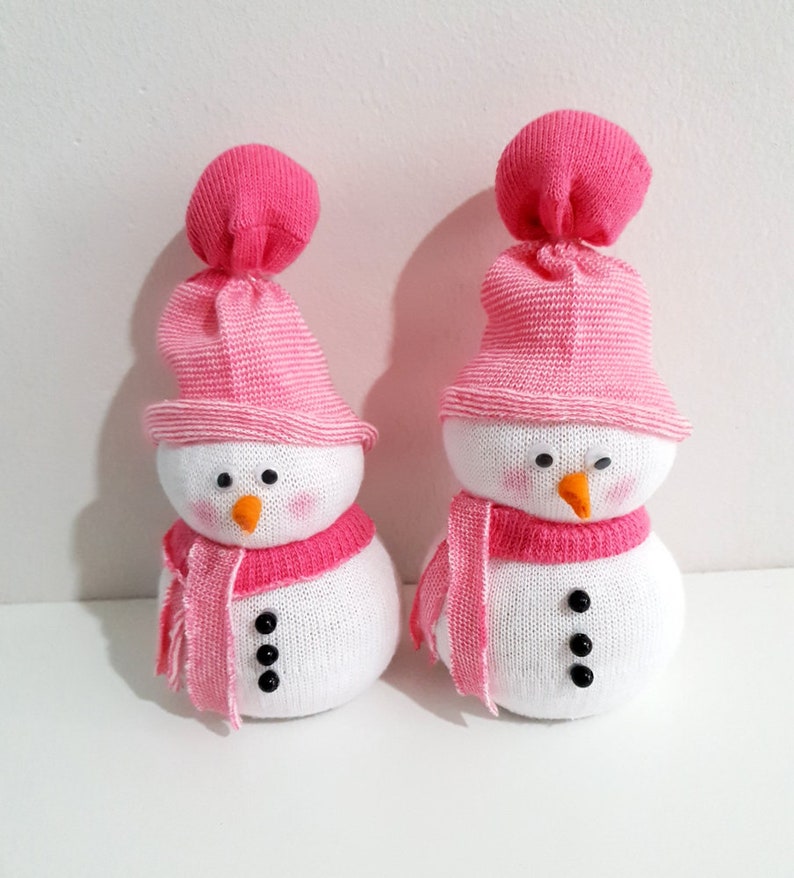 Bespoke Handmade Rice Filled Sock Snowman Christmas Ornament Etsy