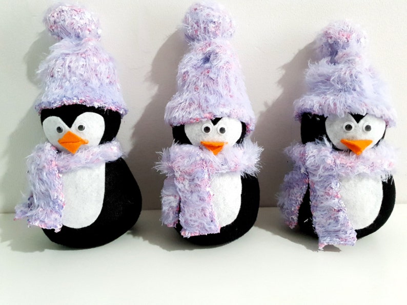 Bespoke Handmade Rice Filled Sock Penguin Christmas Ornament Etsy