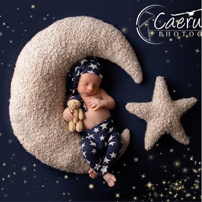 Crescent moon newborn prop photography moon pillow newborn Etsy
