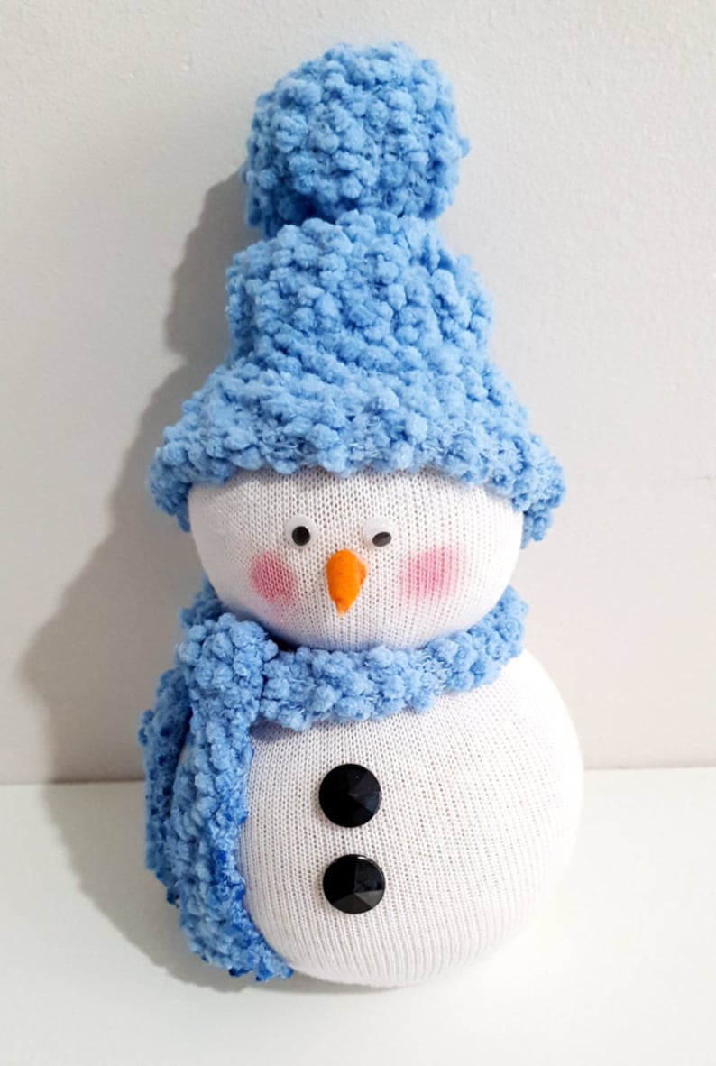 Bespoke Handmade Rice Filled Sock Snowman, Christmas Ornament Etsy