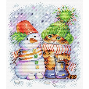 Cross Stitch Kit Striped winter M-620