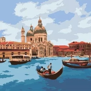 Paint by numbers kit Midday in Venice 40 x 50 cm КНО2118 Framed