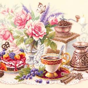 Cross Stitch Kit A Cup of Coffee art. 120-203