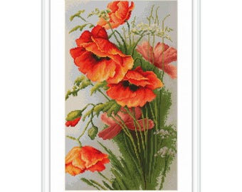 Cross Stitch Kit Poppies B213