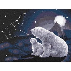 Cross Stitch Kit Polar night J-0344