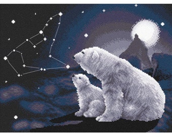 Cross Stitch Kit Polar night J-0344