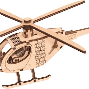 Designer Sperrholzbausatz Hubschrauber F-065