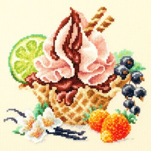 Cross Stitch Kit Vanilla Ice Cream art. 120-071