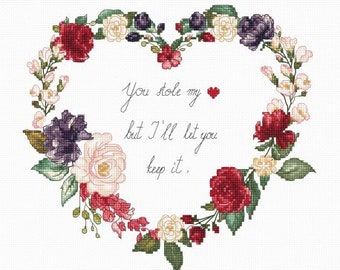 Cross Stitch Kit Heart B1163